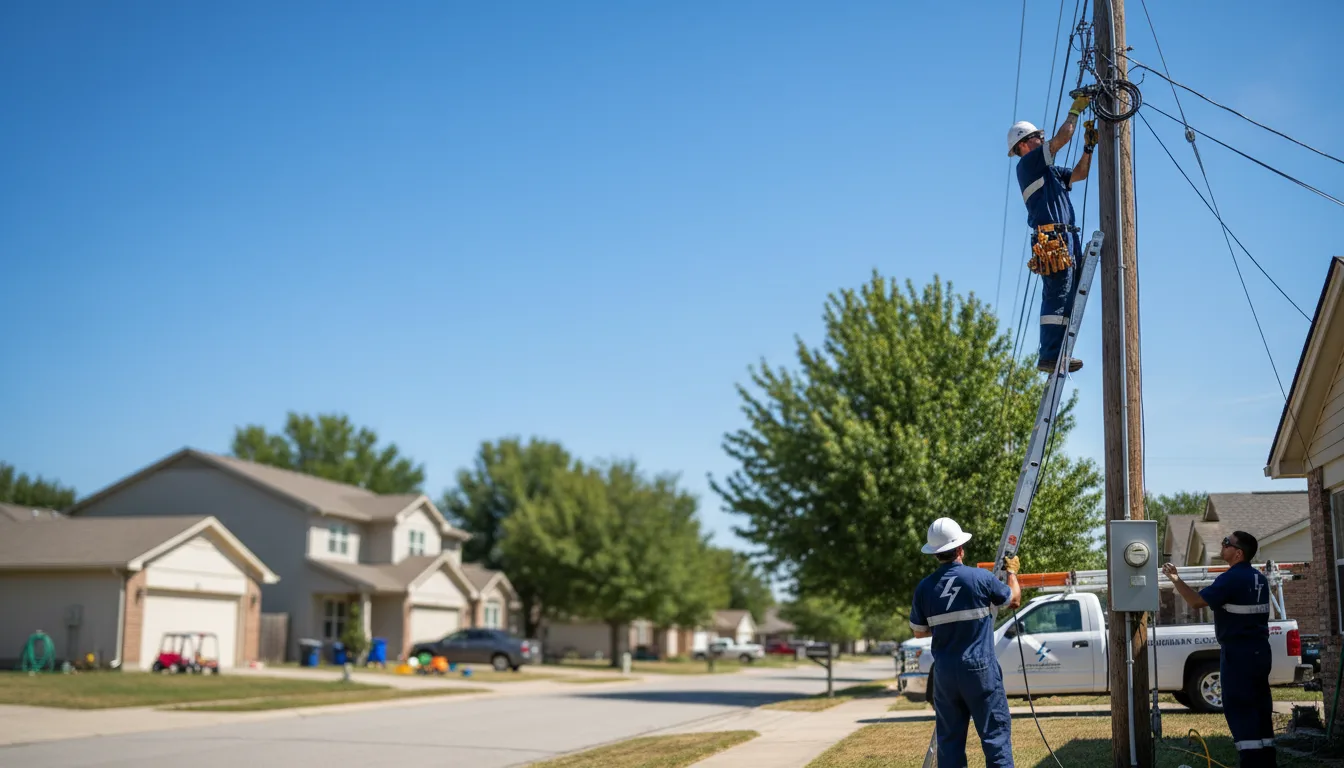 Residential electrician providing installation services in Grove, OK